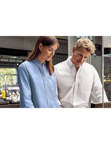 Damska Koszula Oxford bawełna Logo haft z nadrukiem 2