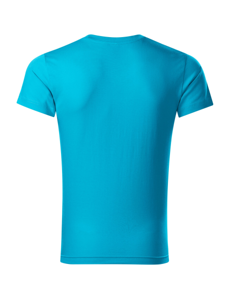 Koszulka męska Slim Fit V-neck nadrukiem haftem logo