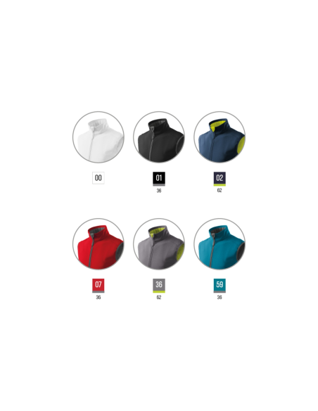 Softshell kamizelka męska Vision logo haftem nadrukiem polar