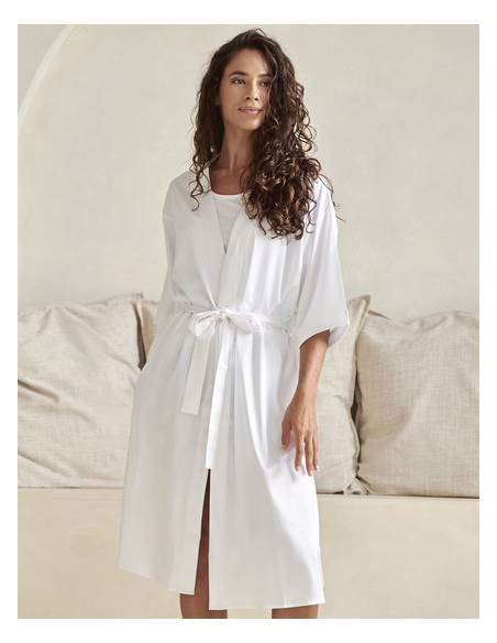 Satynowy szlafrok damski z nadrukiem lub haftem