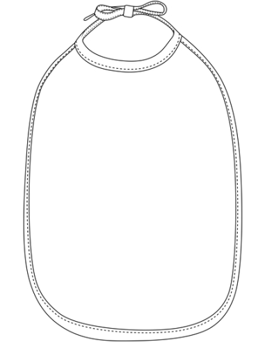 Śliniak wiązany z nadrukiem lub haftem