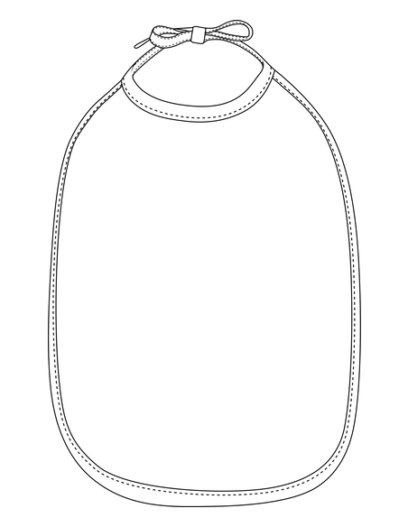 Śliniak wiązany z nadrukiem lub haftem