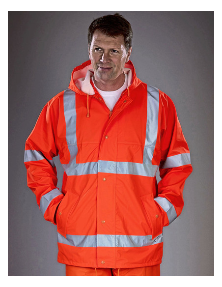 Wodoodporna kurtka odblaskowa z nadrukiem lub haftem