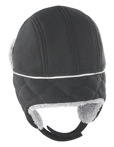 Czapka zimowa uszatka haftem nadrukiem poliester polar