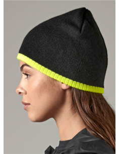 Czapka zimowa dwukolorowa haftem nadrukiem Two-Tone