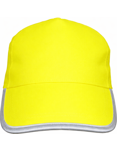 Czapka robocza odblaskowa zapinana rzep 120 g poliester