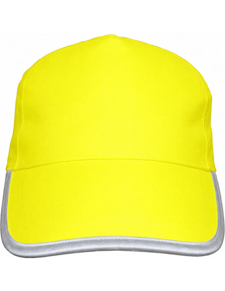 Czapka robocza odblaskowa zapinana rzep 120 g poliester