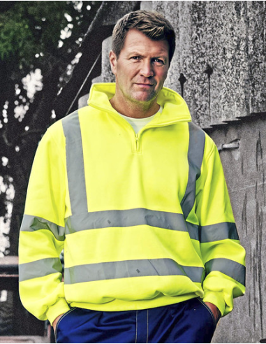 Bluza 280 g 5 cm 3M poliester robocza 1/4 zamek błyskawiczny