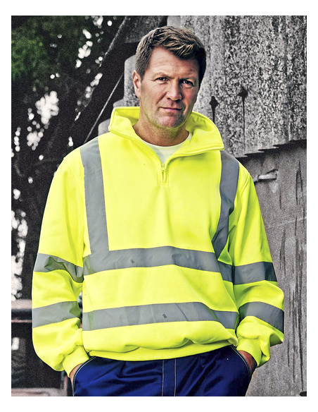 Bluza 280 g 5 cm 3M poliester robocza 1/4 zamek błyskawiczny