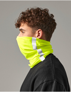 Komin odblaskowy 100% poliester z nadrukiem i haftem