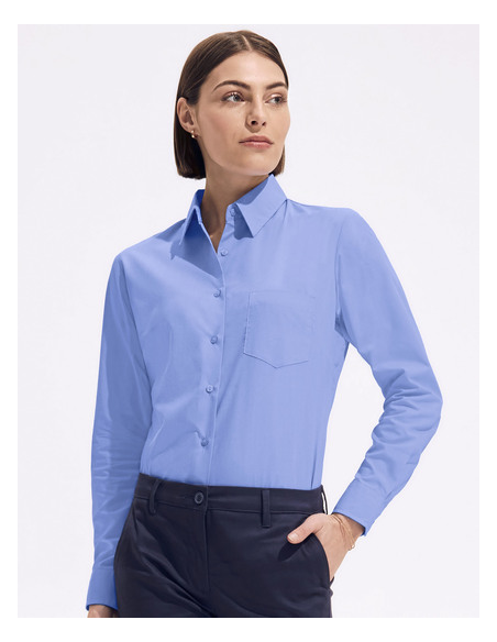 Damska koszula popelinowa długim rękawem 105 g 95 g