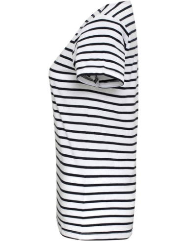 Damska koszulka t-shirt bawełniany paski 140 g bawełna