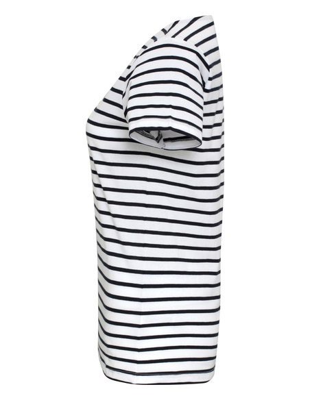 Damska koszulka t-shirt bawełniany paski 140 g bawełna