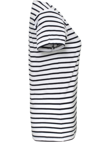 Damska koszulka t-shirt bawełniany paski 140 g bawełna