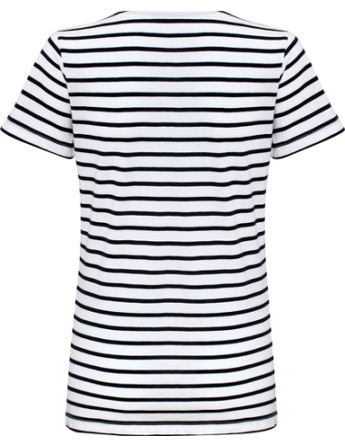 Damska koszulka t-shirt bawełniany paski 140 g bawełna