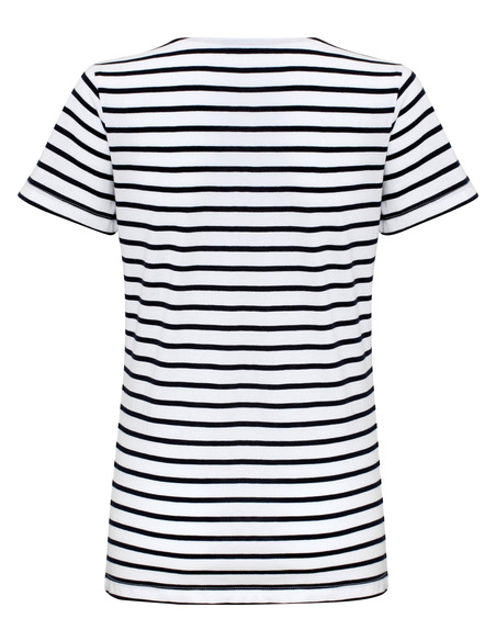 Damska koszulka t-shirt bawełniany paski 140 g bawełna