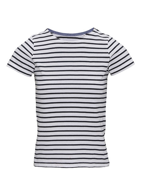 Damska koszulka t-shirt bawełniany paski 140 g bawełna