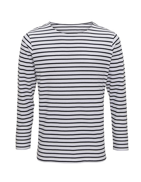 Męska bawełniana bluzka longsleeve paski dla firm 200 g