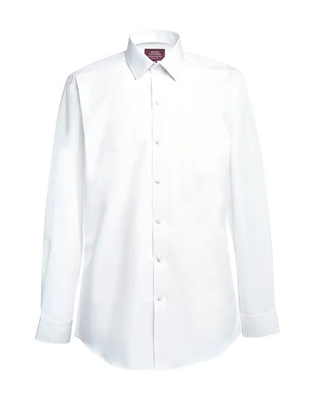 Koszula 115 g poliester bawełna męska długim rękawem biała