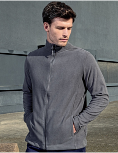 Męski Mikropolar z długim rękawem z nadrukiem i haftem