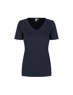 T-shirt Interlock | v-neck | damski